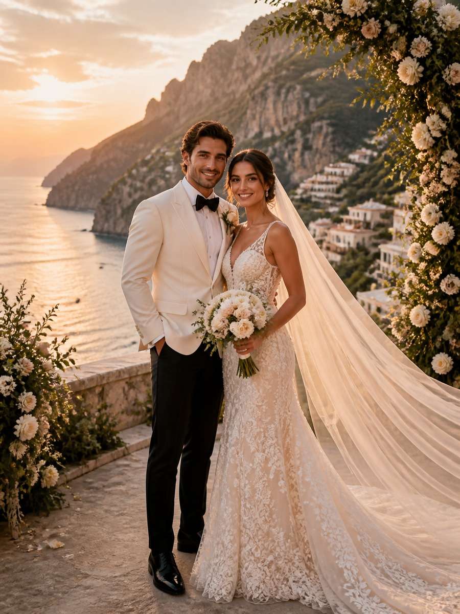 Cliffside Beach Wedding View photo