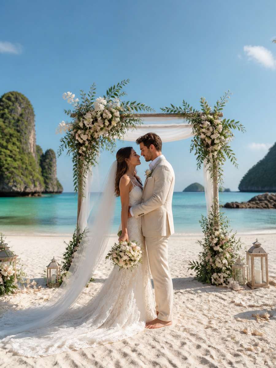 Secluded Island Wedding Mood photo