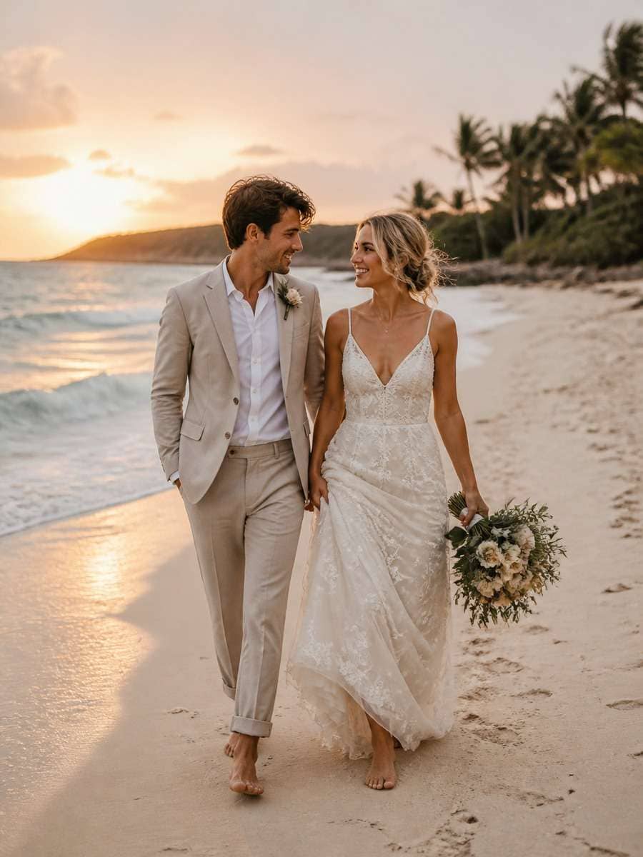 Barefoot Walk by the Shore photo