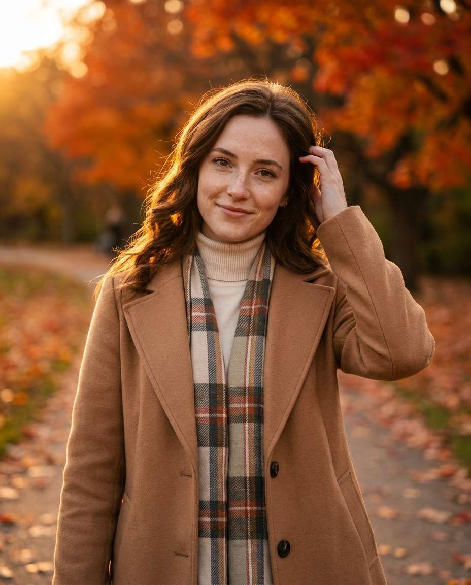 golden hour park walk photo