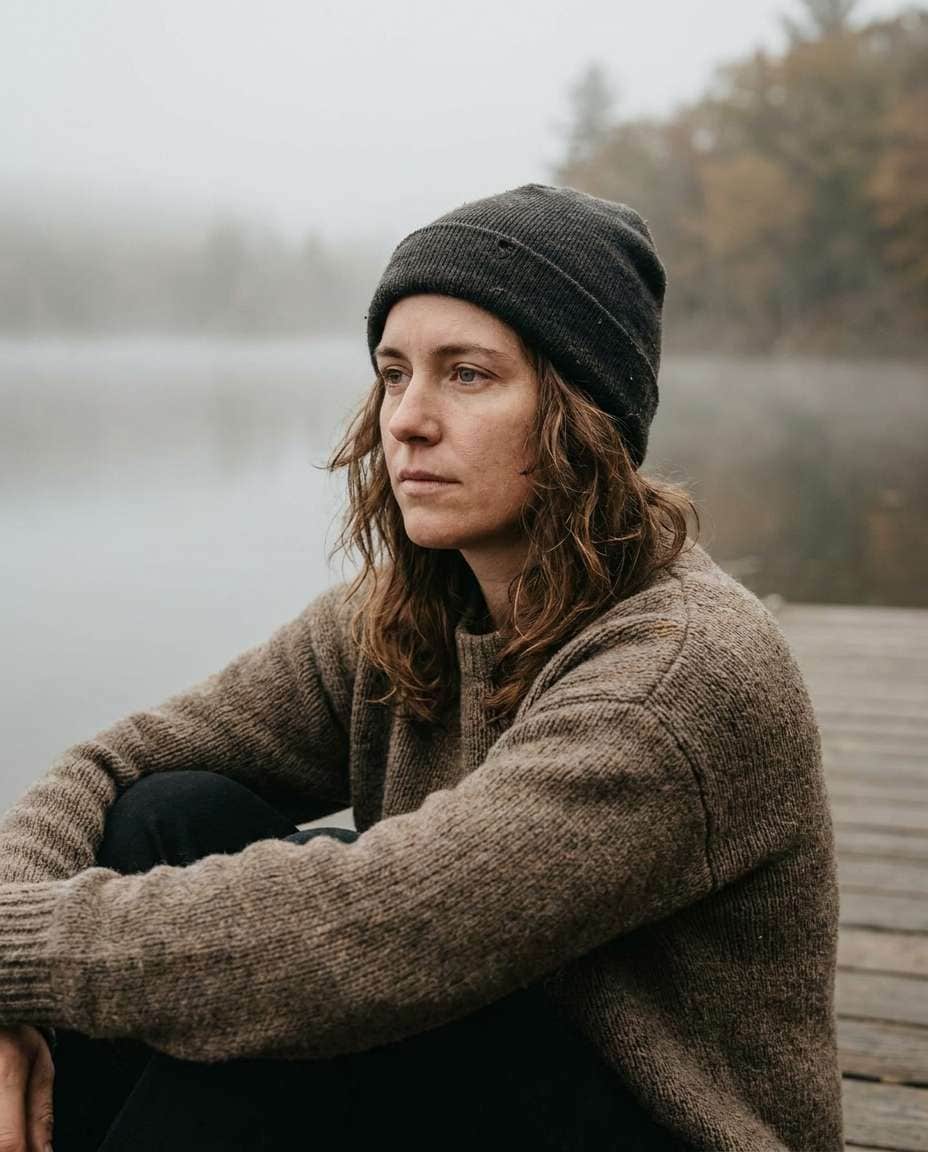 overcast lake dock photo