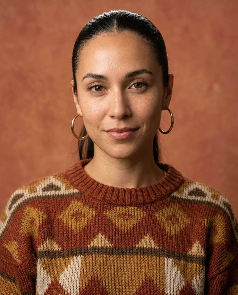 vintage sweater studio photo