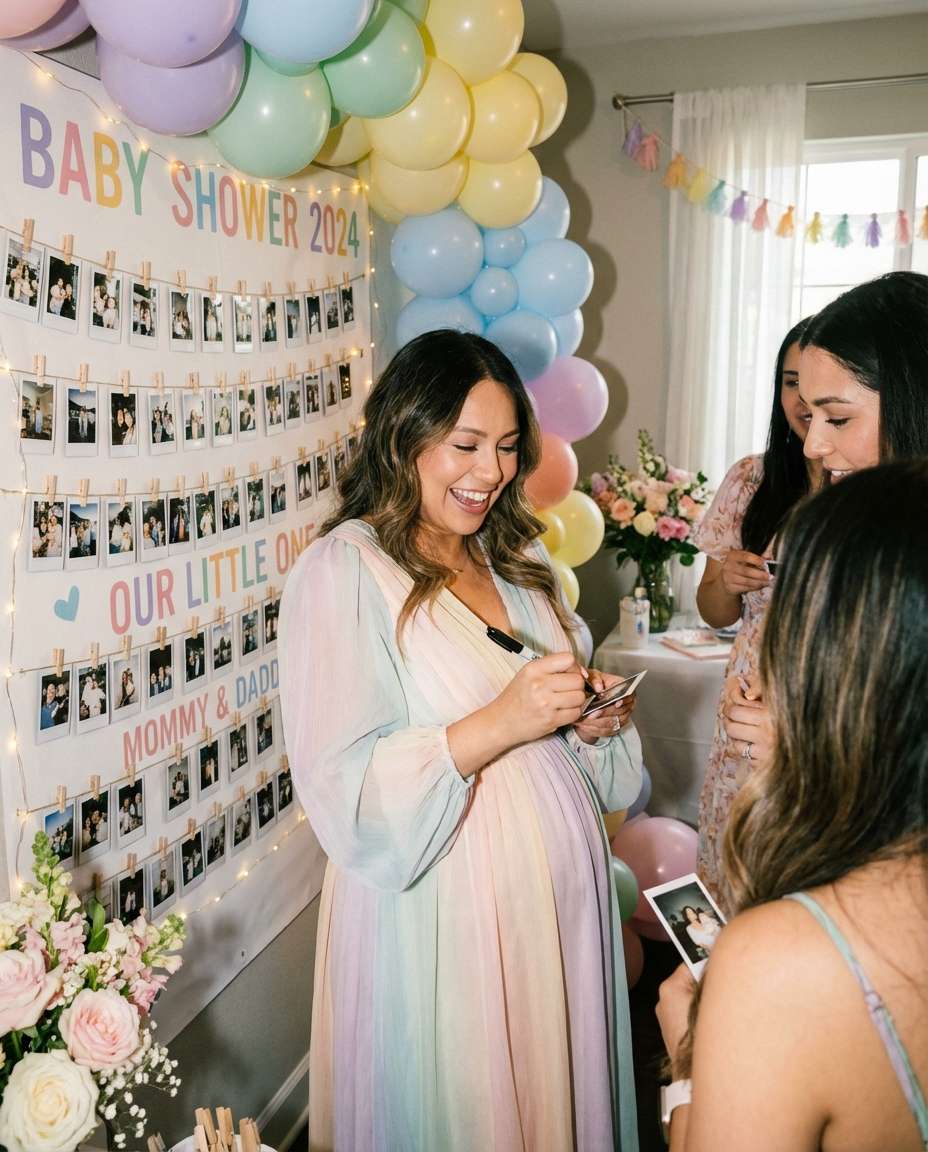 polaroid memory wall photo