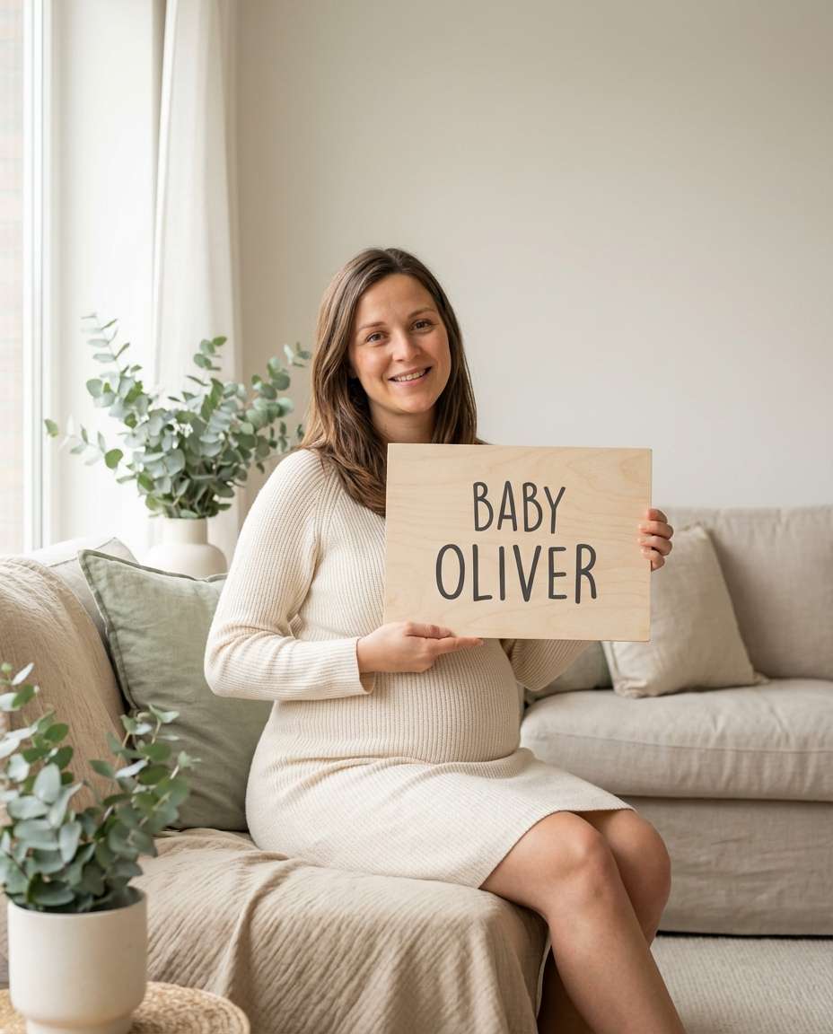 name reveal sign photo