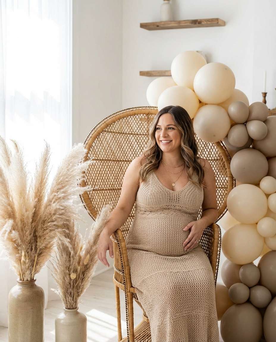 boho pampas setup photo