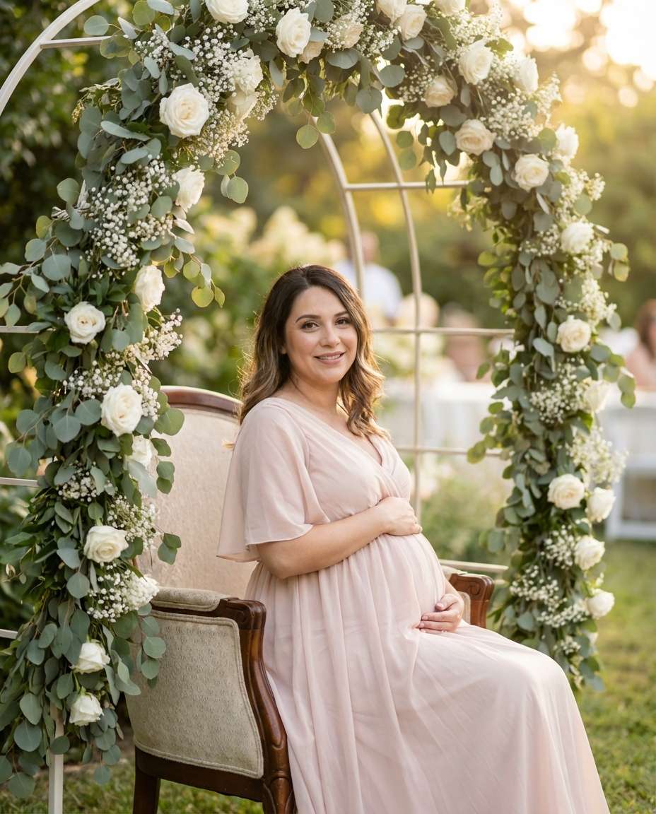 floral arch portrait photo