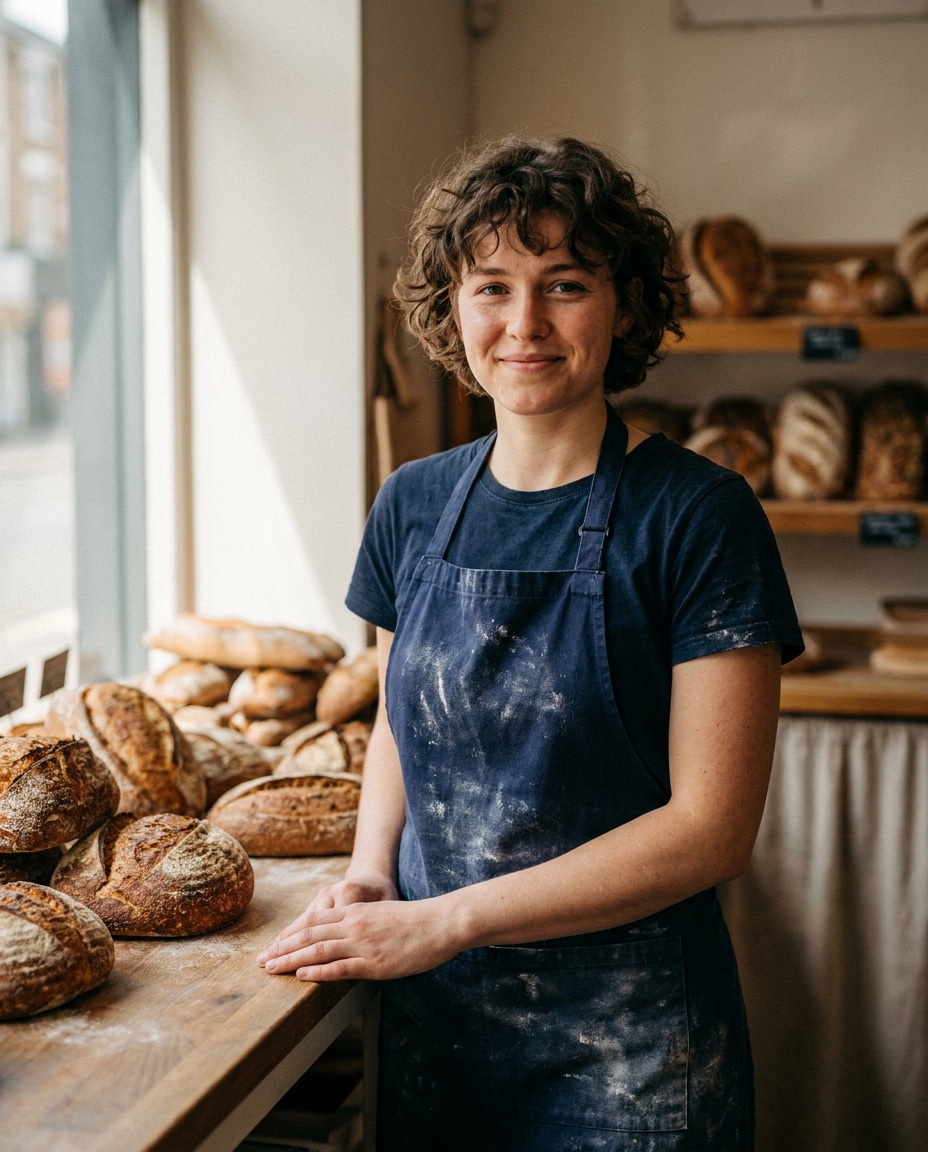 apron portrait counter photo