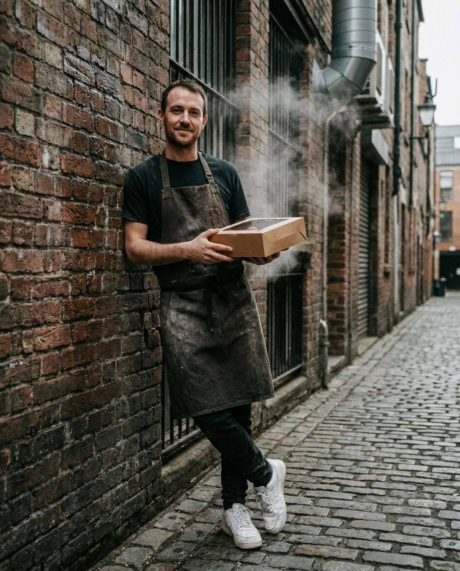 alleyway delivery break photo