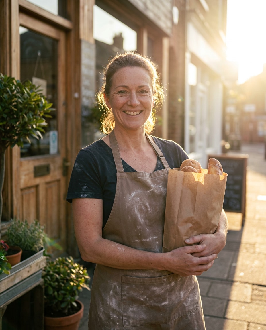golden hour shopfront photo