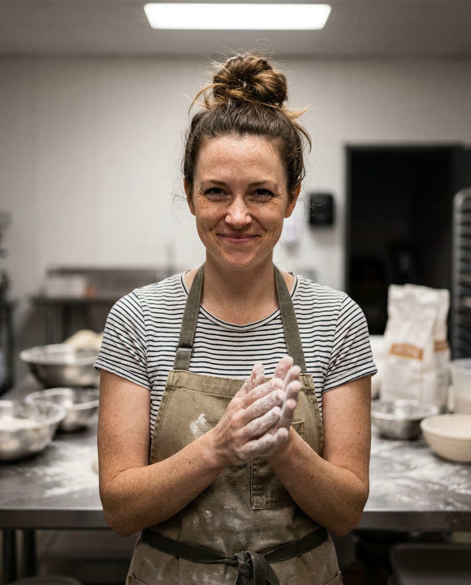 flour on hands photo