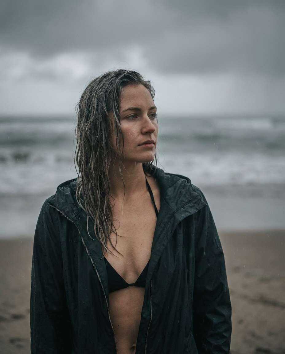 rainy beach mood photo