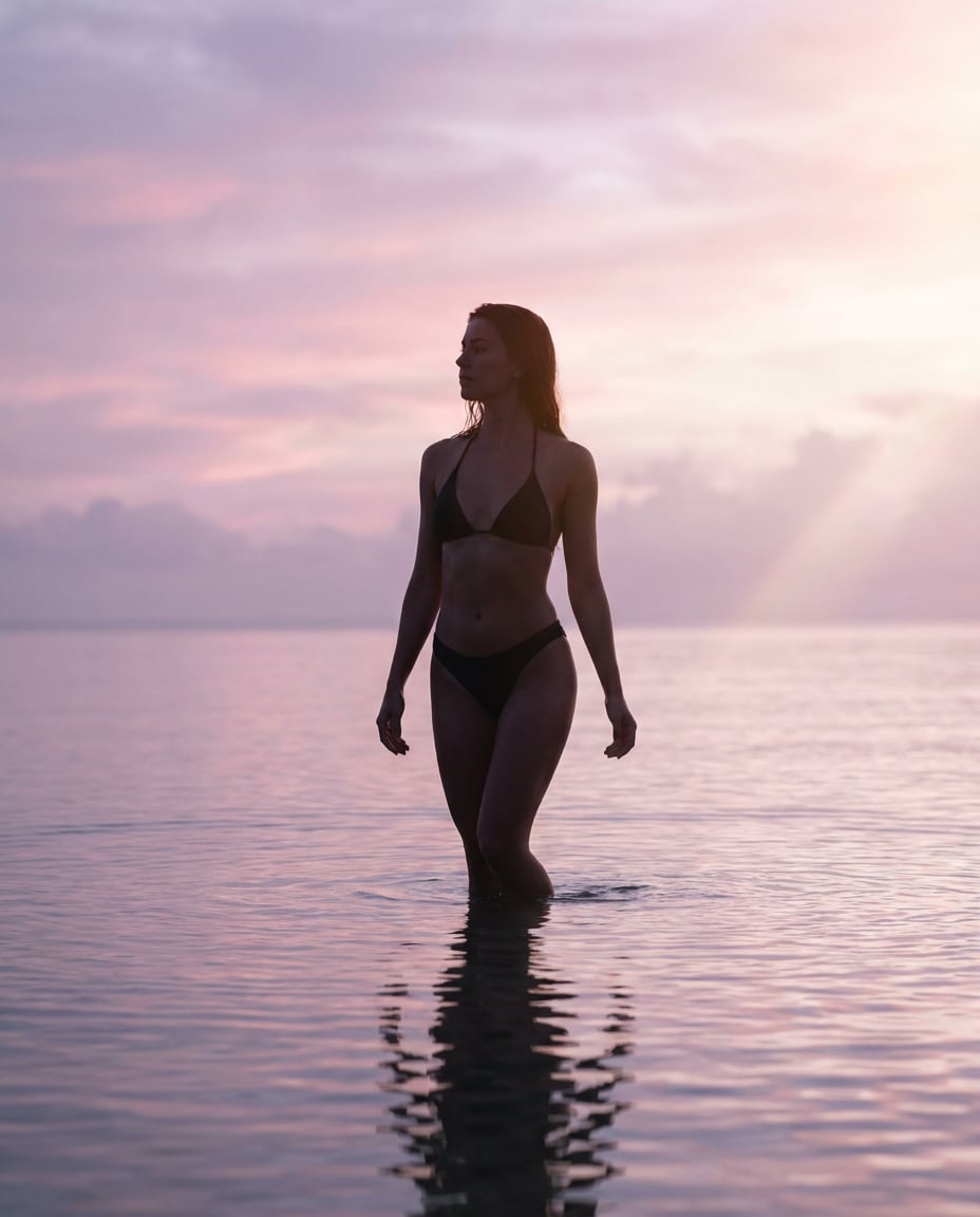 pastel sunrise silhouette photo