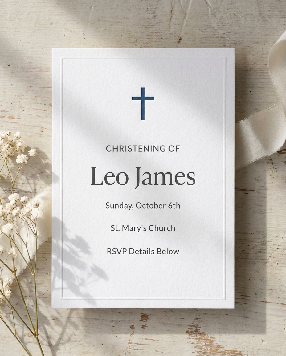 minimal blue cross photo