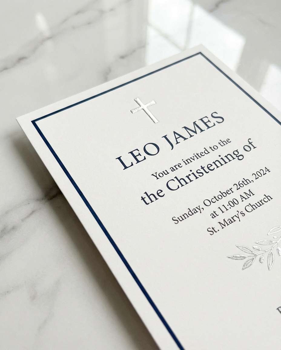 elegant navy border photo