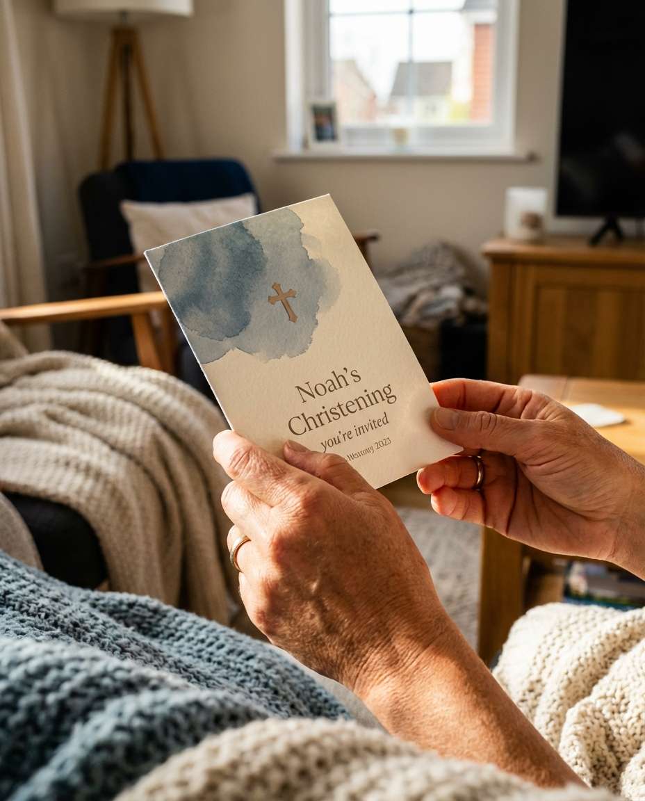 hands holding invite photo