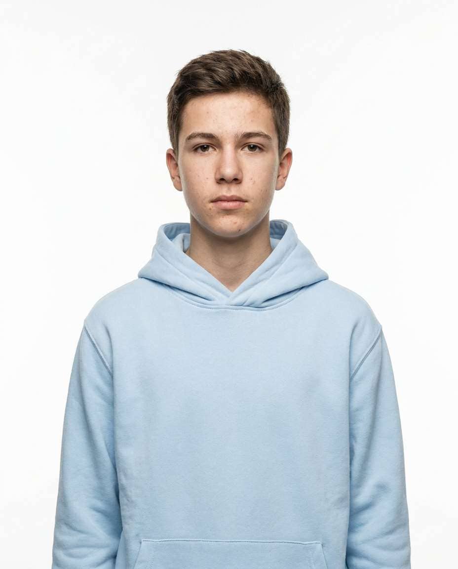 clean white studio photo