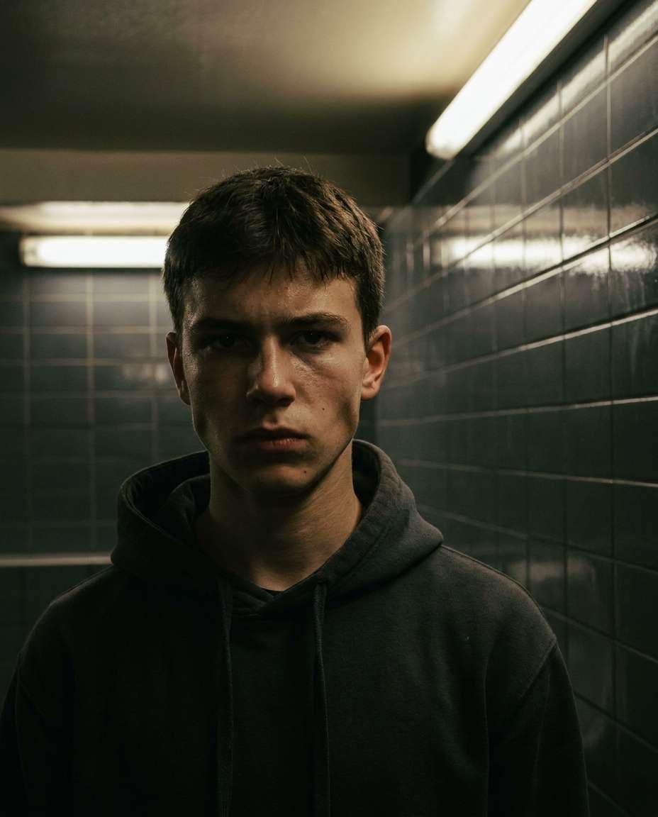 moody bathroom tiles photo