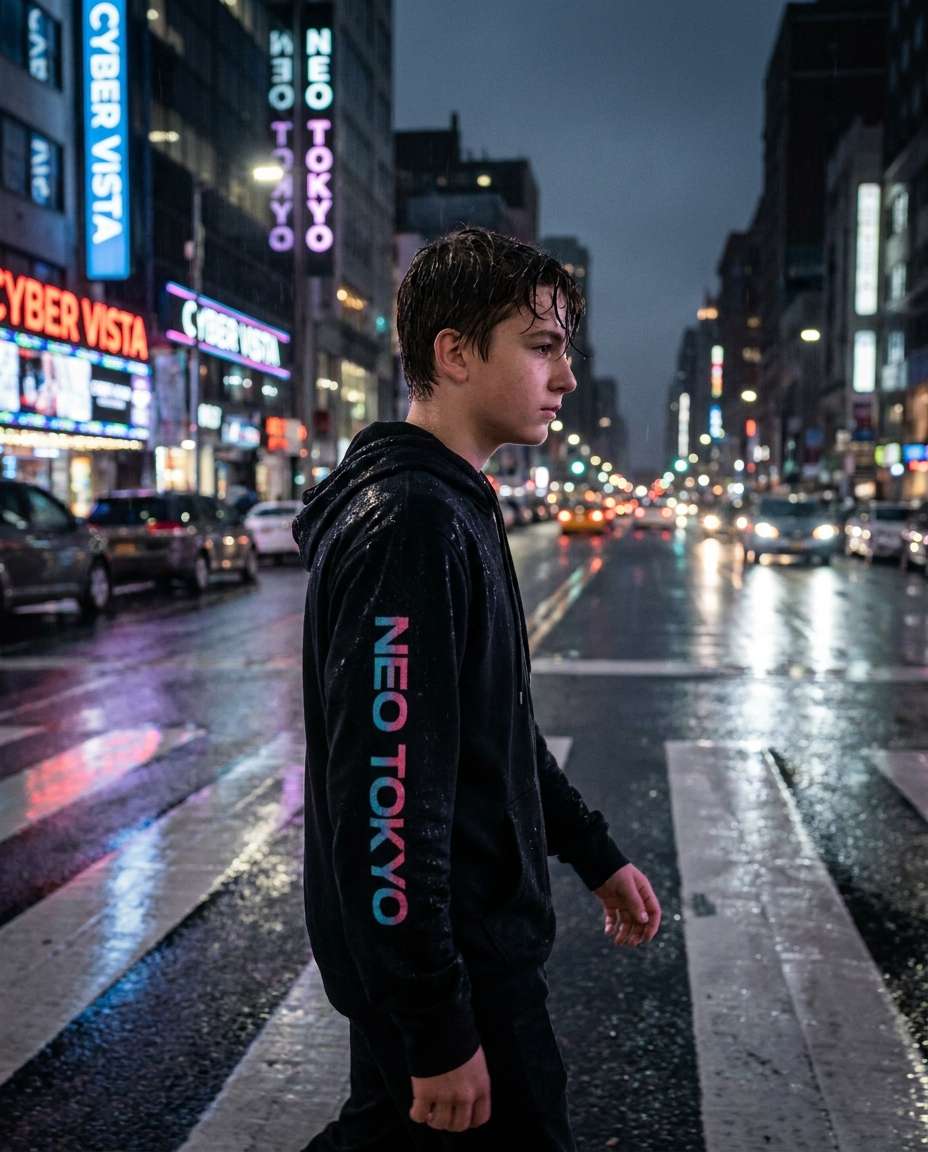 cyber city crosswalk photo