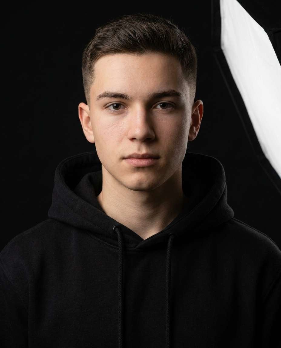 studio black backdrop photo