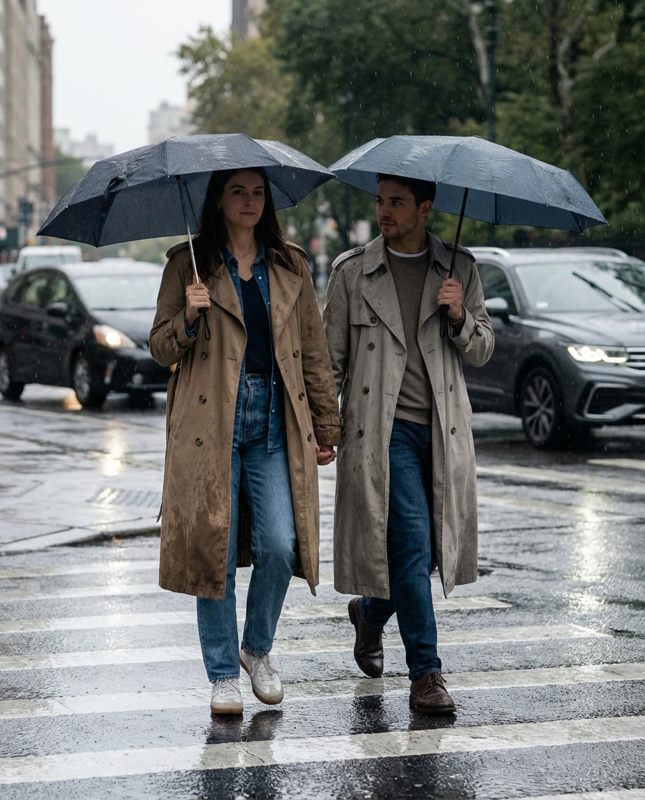 classic trench pair photo