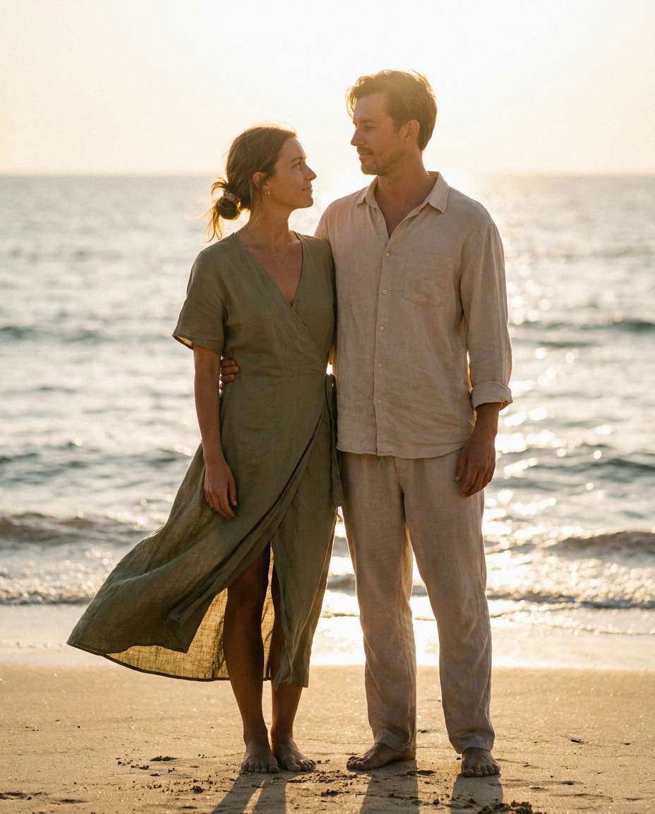 beach linen pairing photo