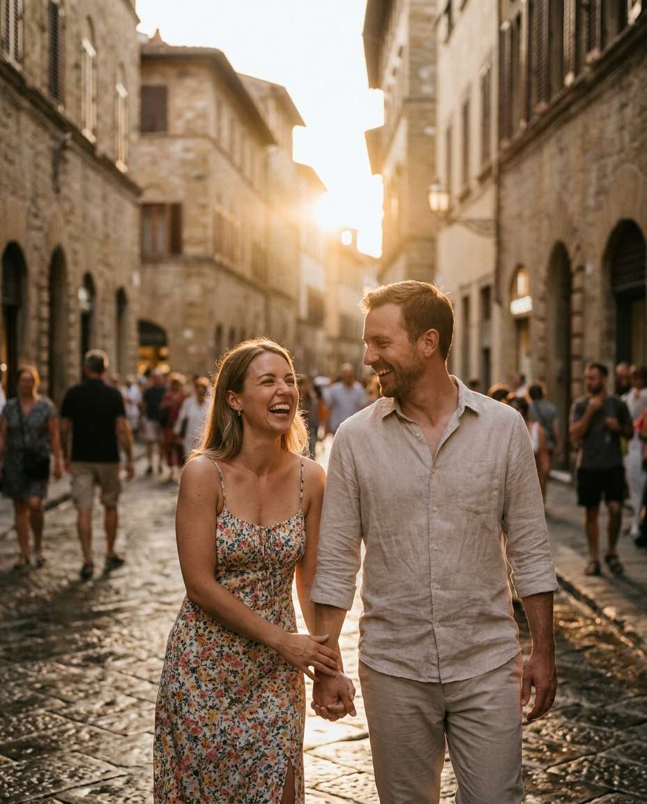 golden hour streets photo