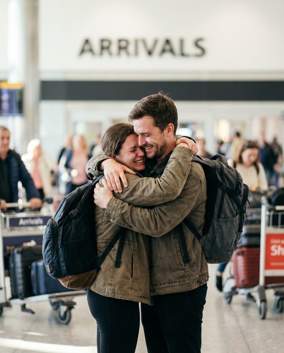 airport reunion photo