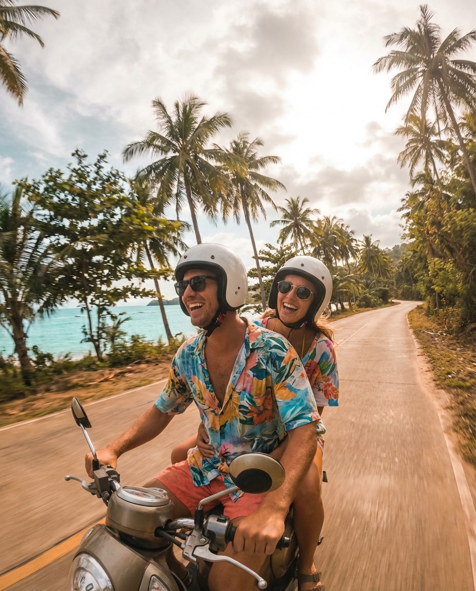 tropical scooter ride photo