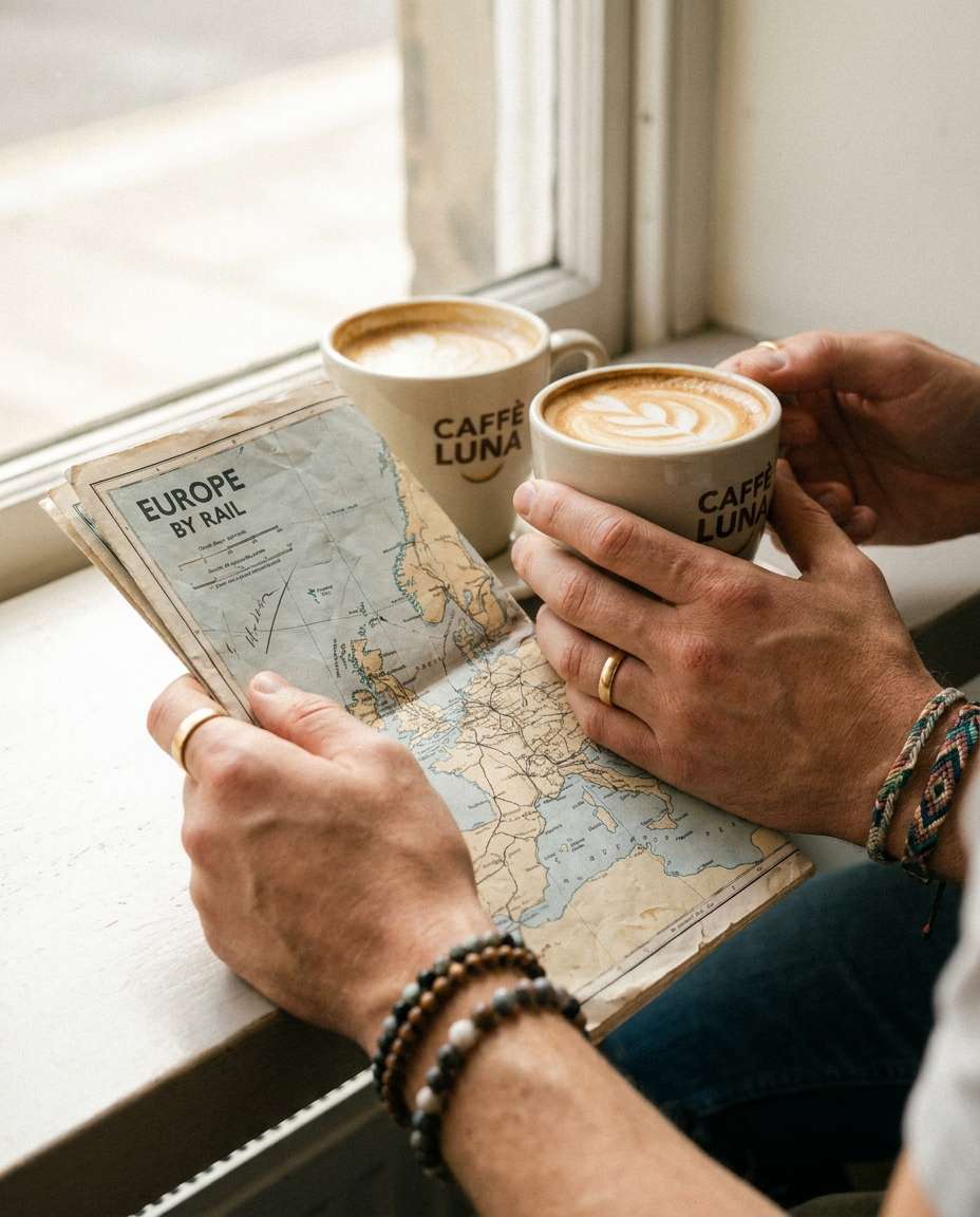 hands and map detail photo