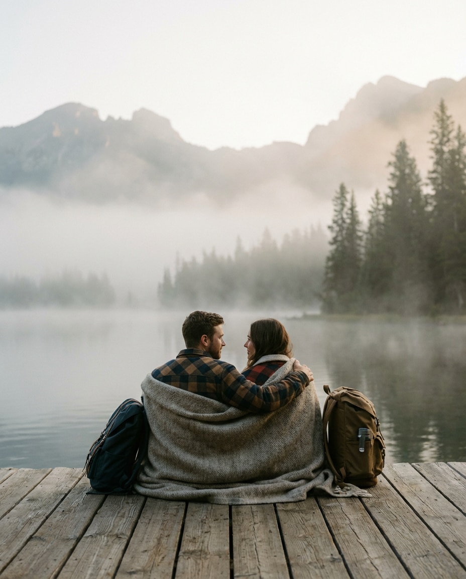 mountain lake stillness photo