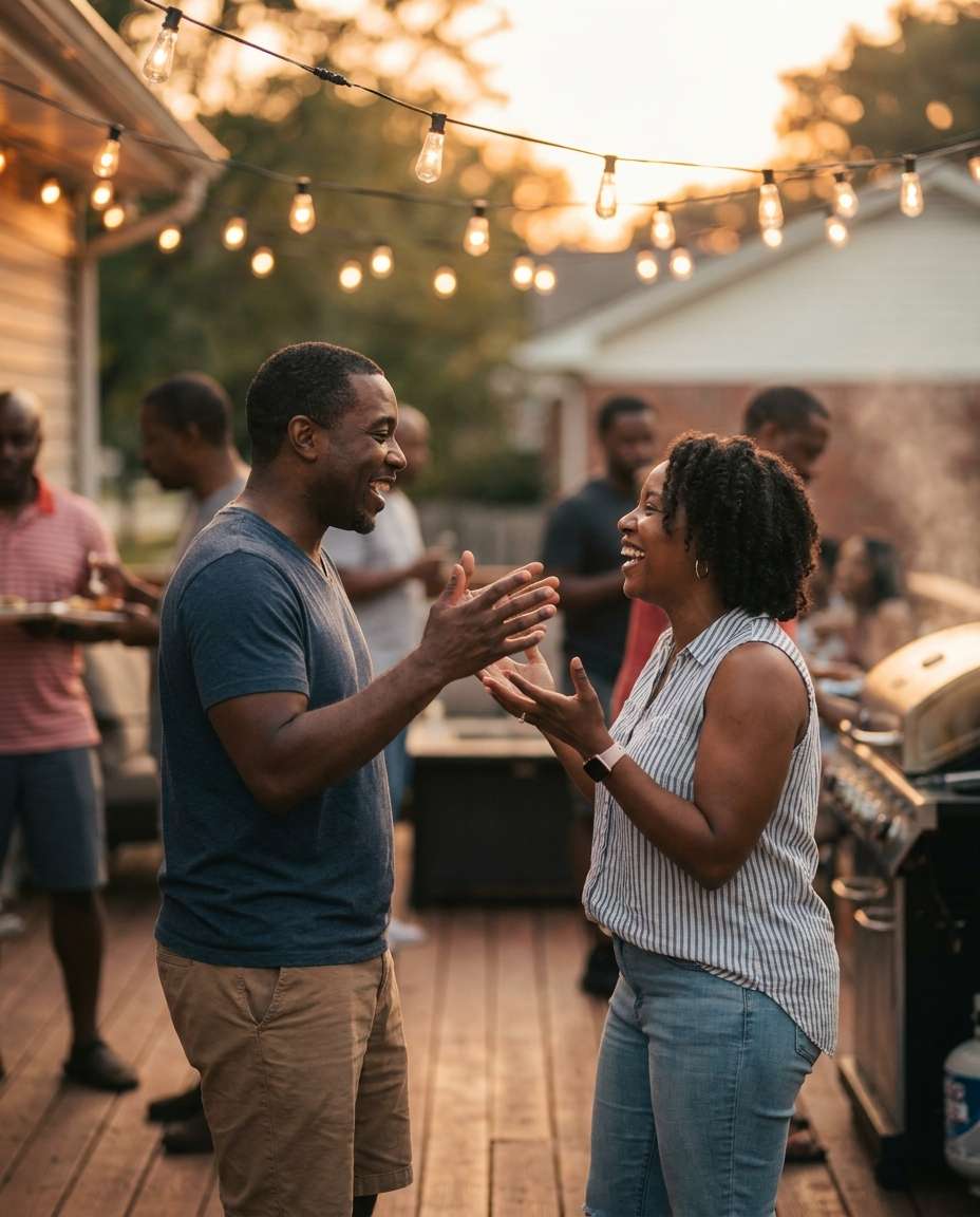 family reunion candid photo