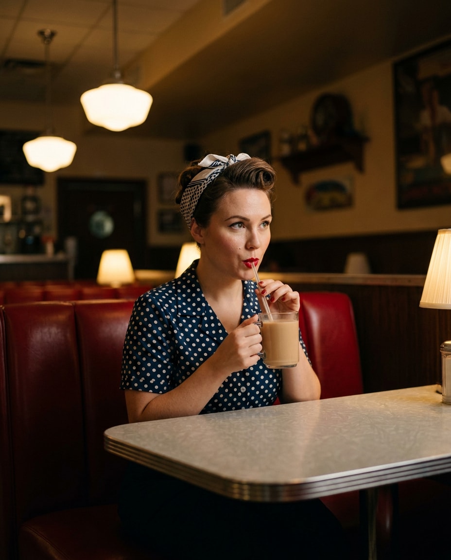 vintage diner booth photo