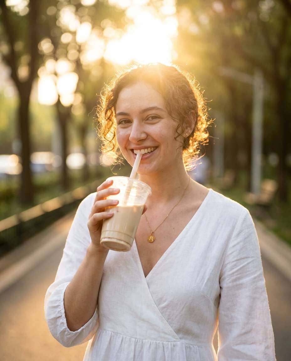 golden hour smile photo