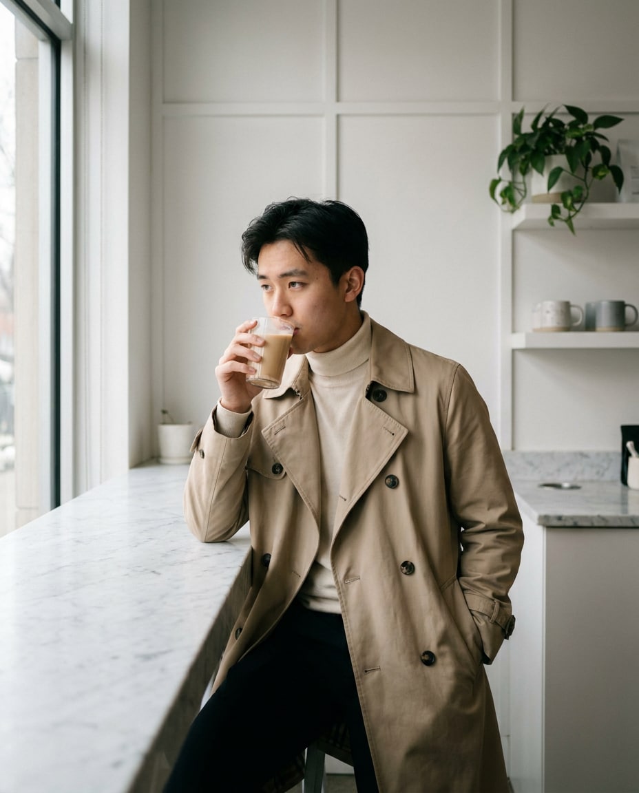 inside a minimal cafe photo