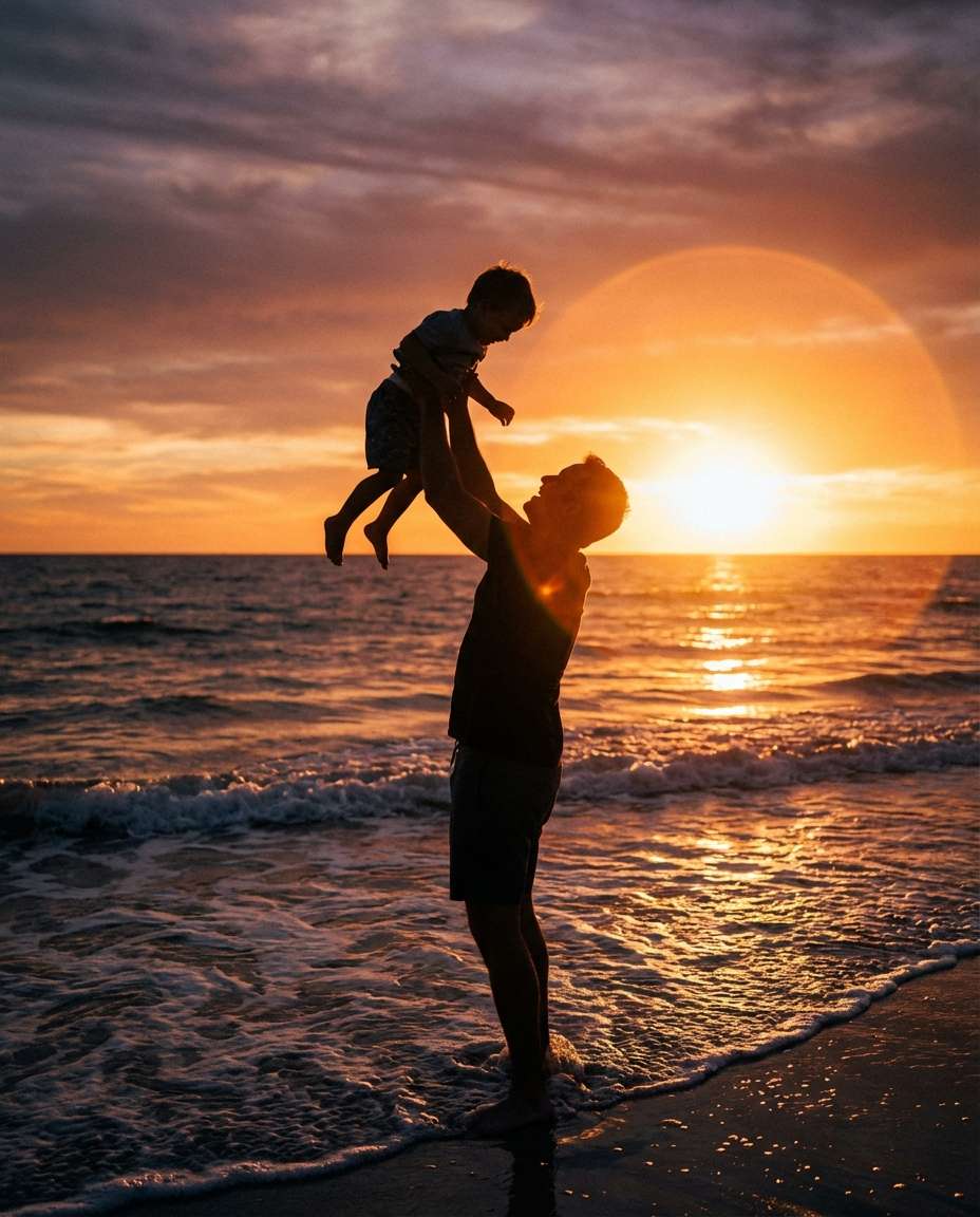 cinematic silhouette sunset photo