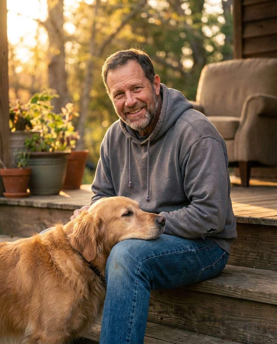pet dad portrait photo