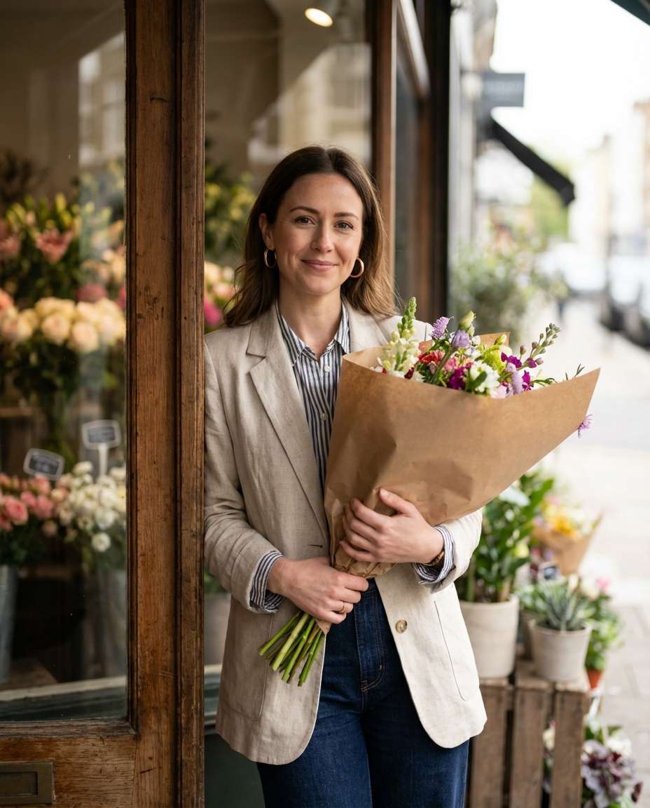 flower shop portrait photo