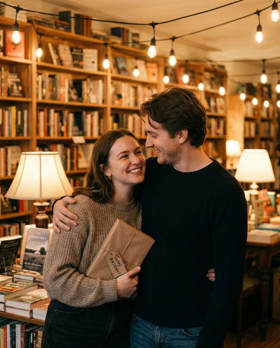 bookstore date scene photo