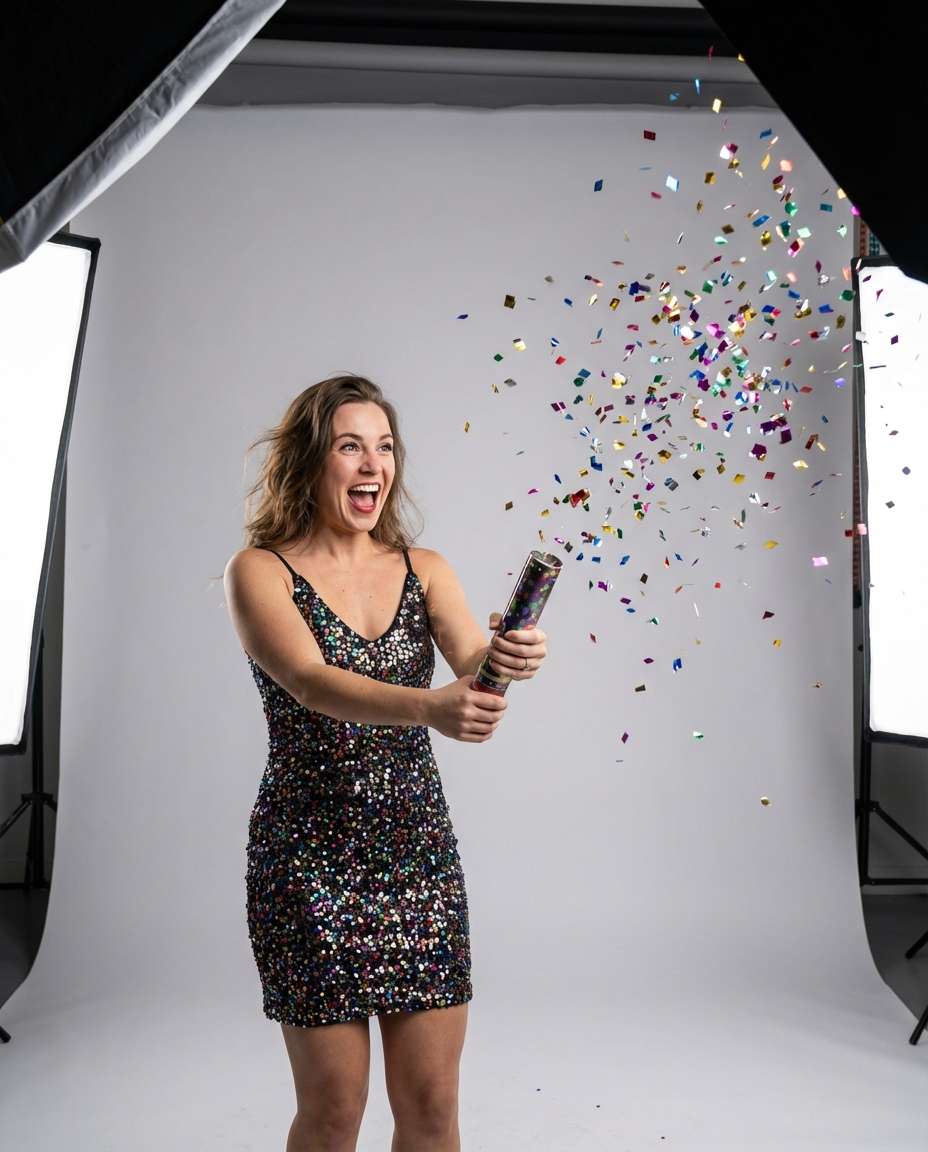 confetti pop moment photo