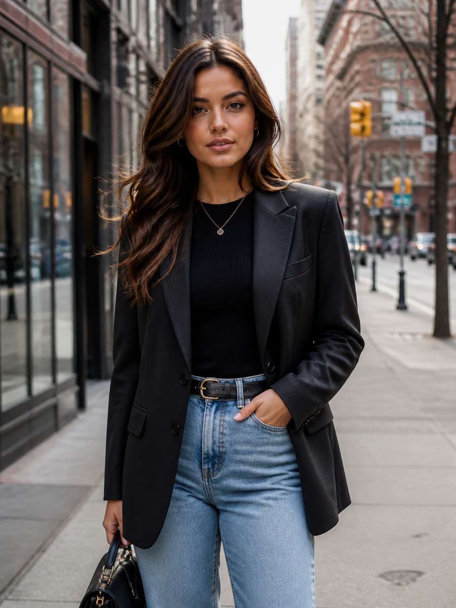 City Street Fashion Look photo
