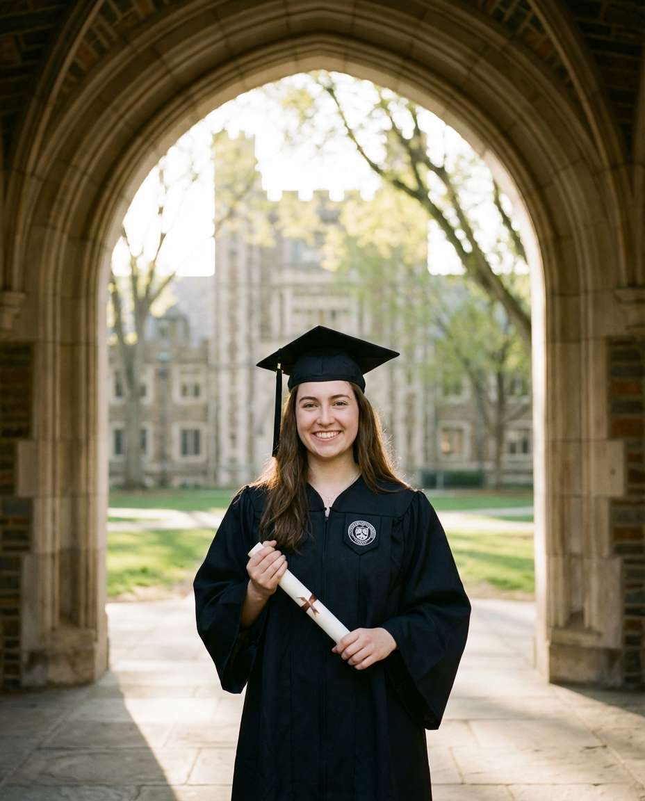campus archway frame photo