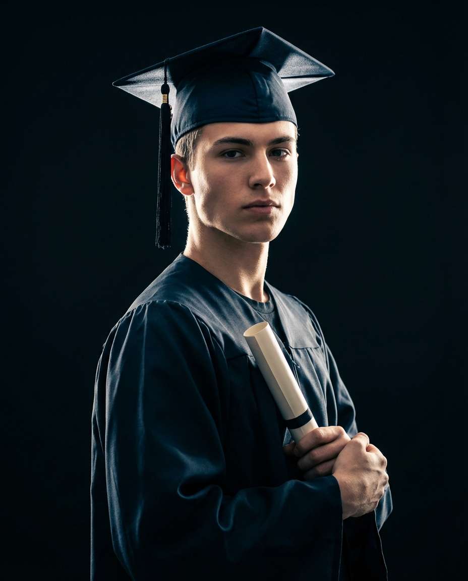 dramatic studio rim light photo