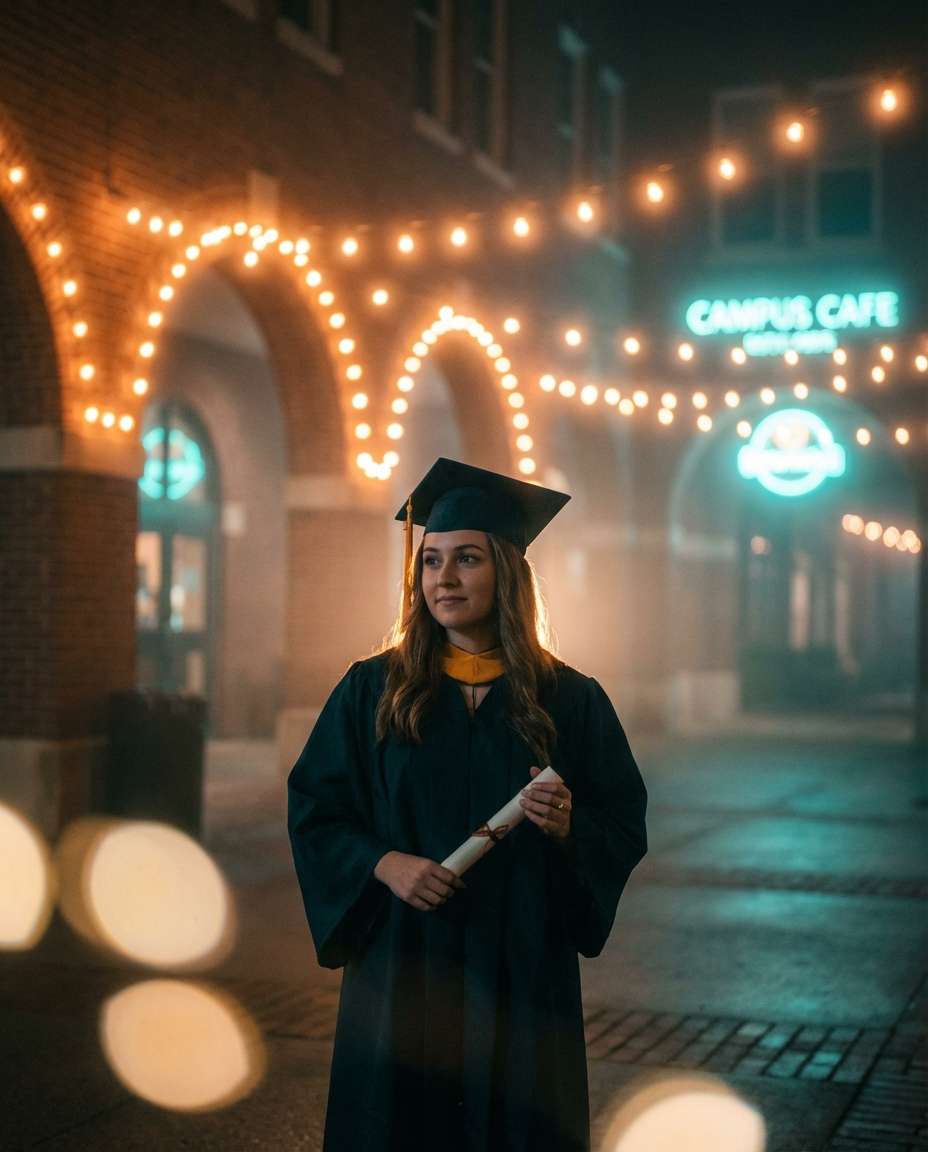 cinematic night lights photo