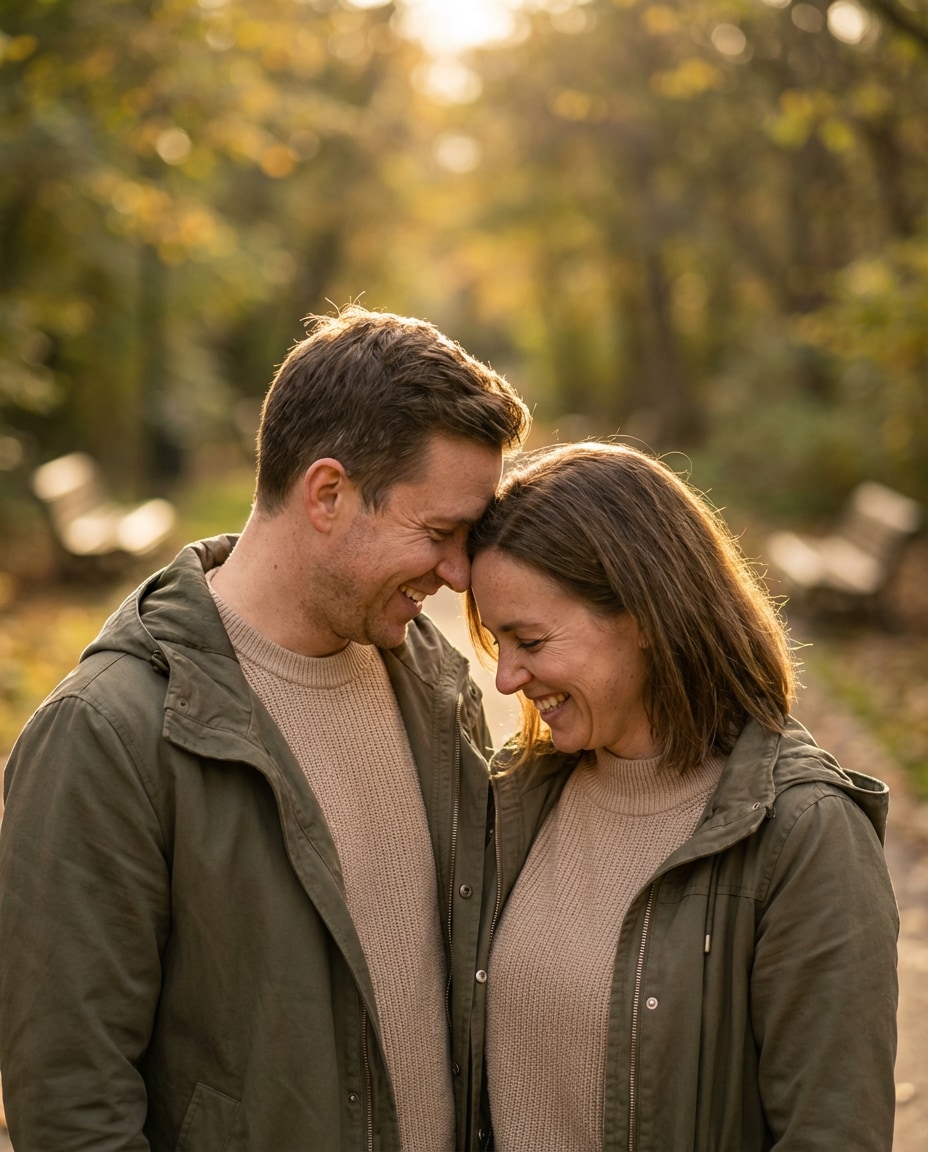 golden hour embrace photo