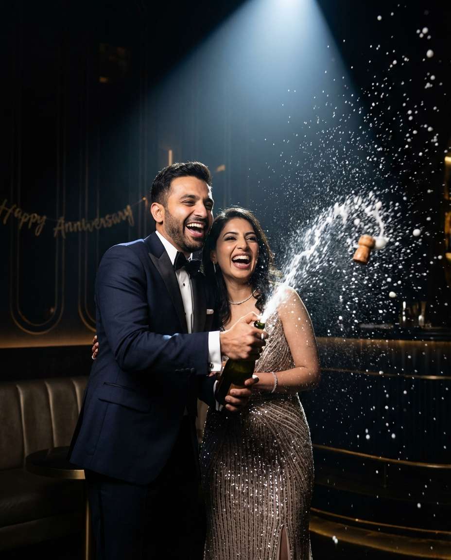 champagne pop celebration photo