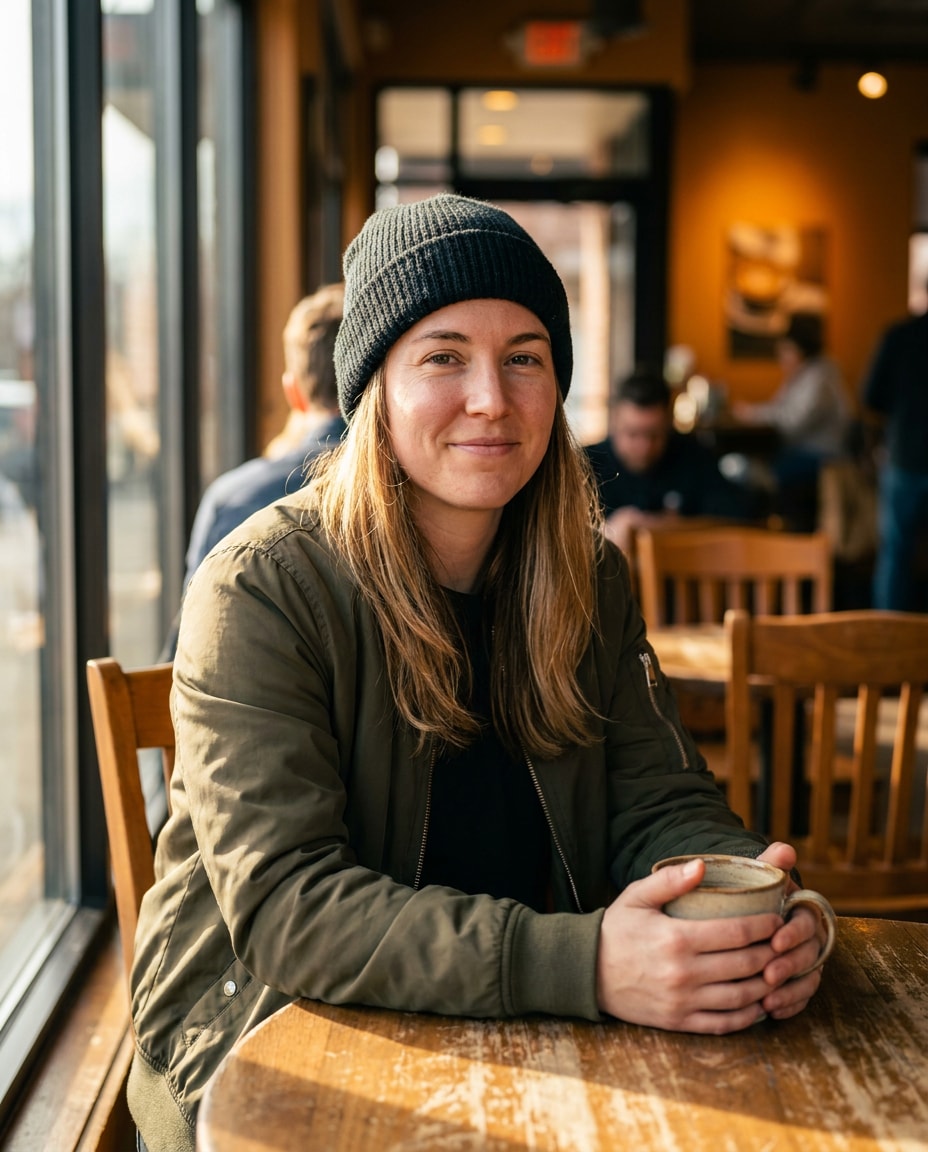coffee shop window seat photo