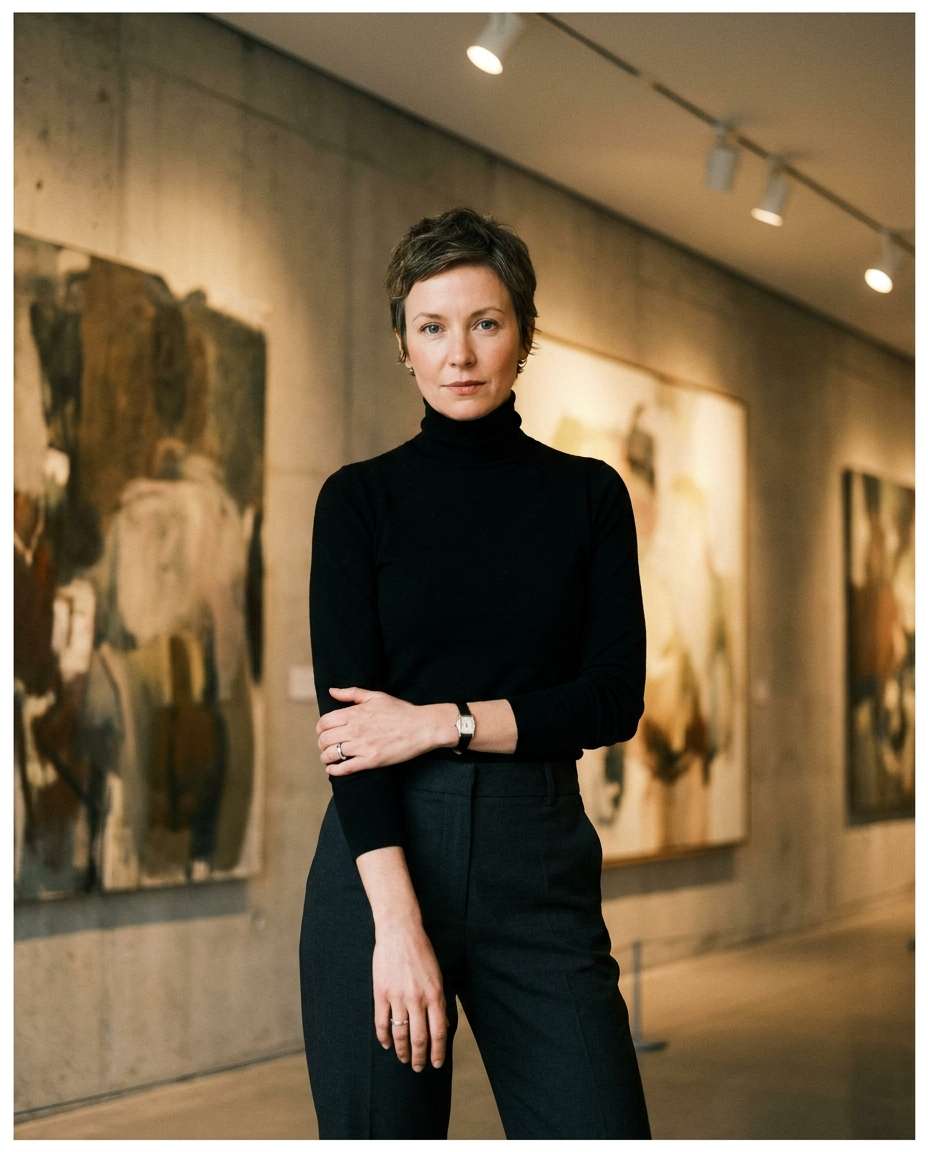 gallery opening portrait photo