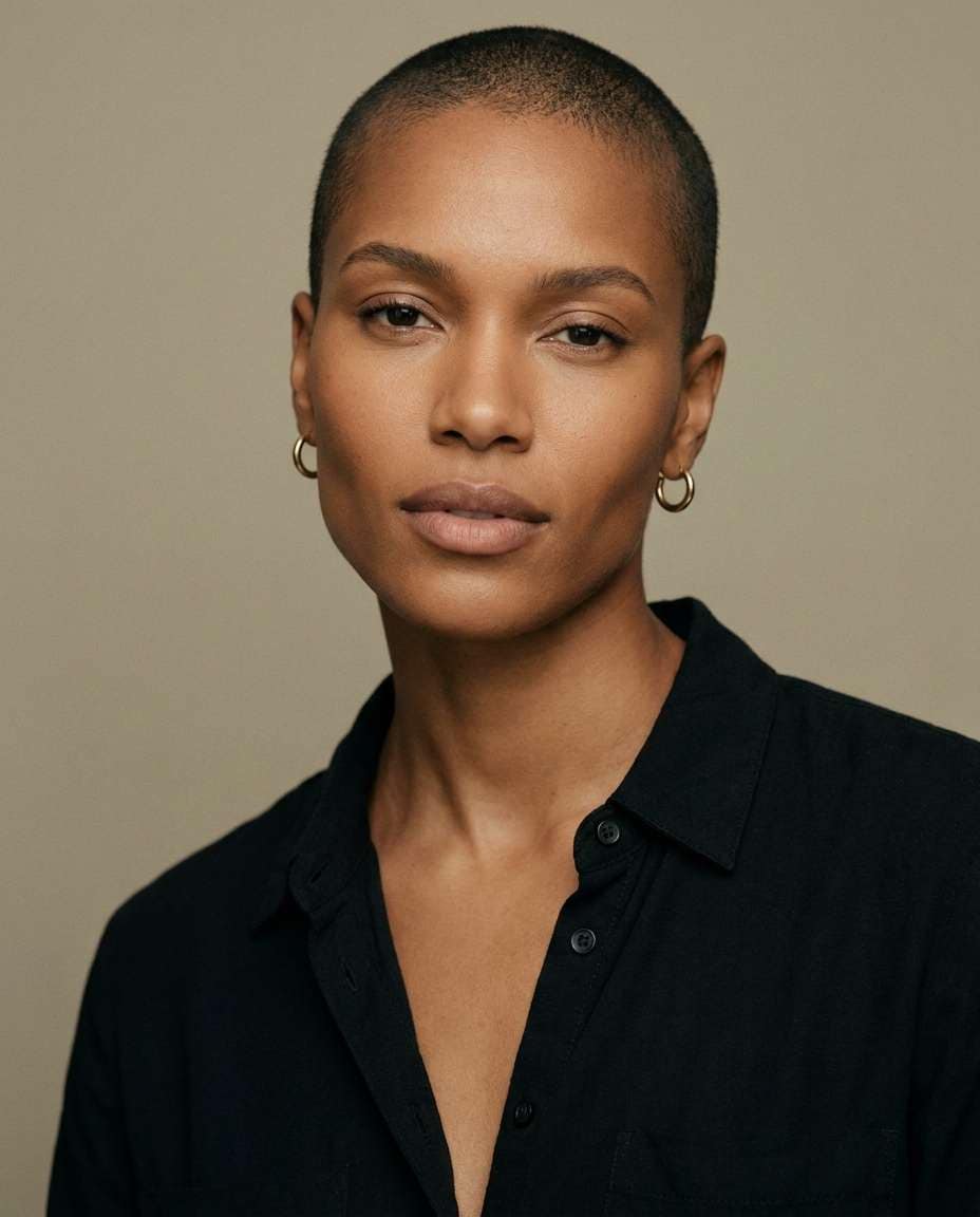buzzcut closeup photo