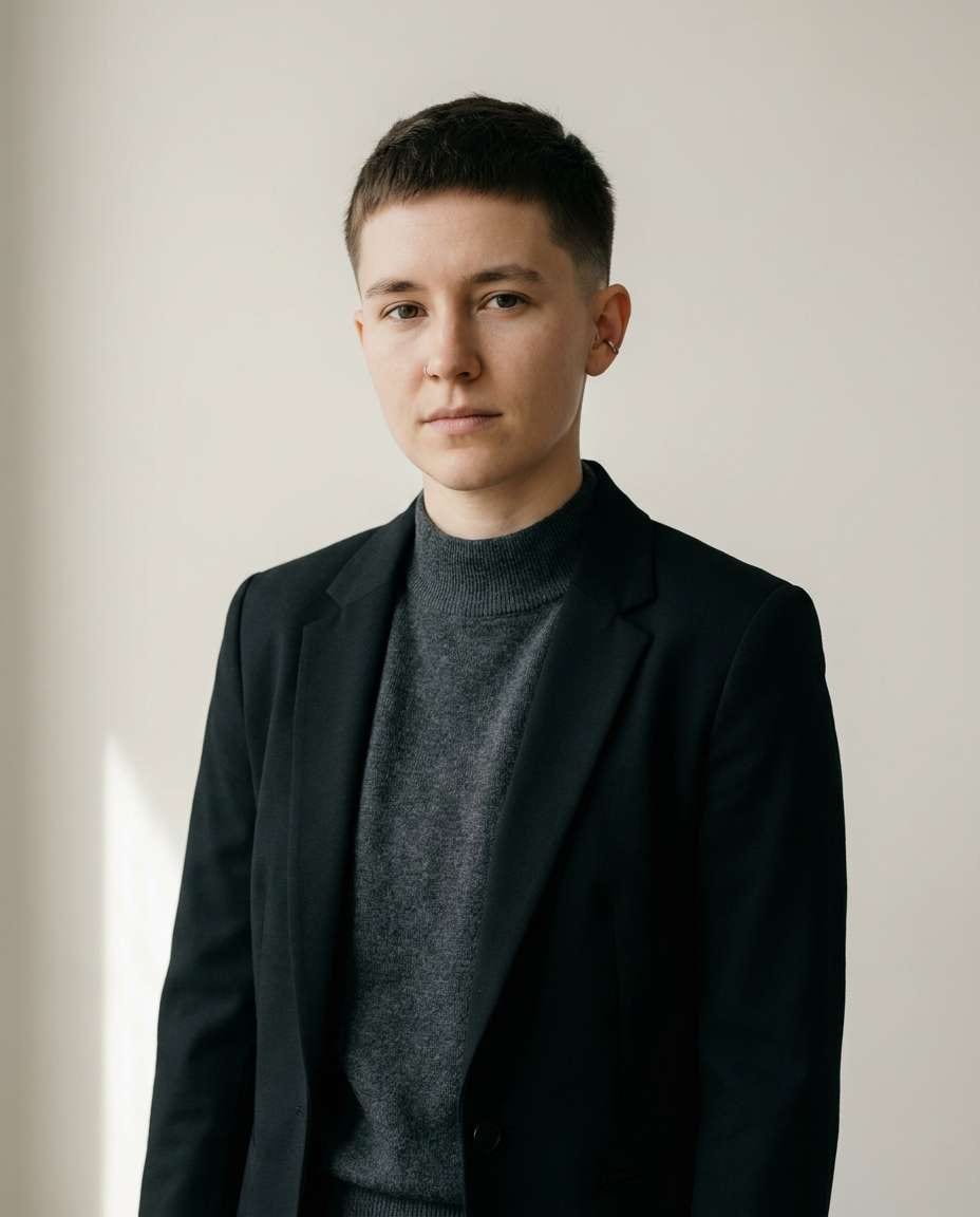 androgynous minimal look photo
