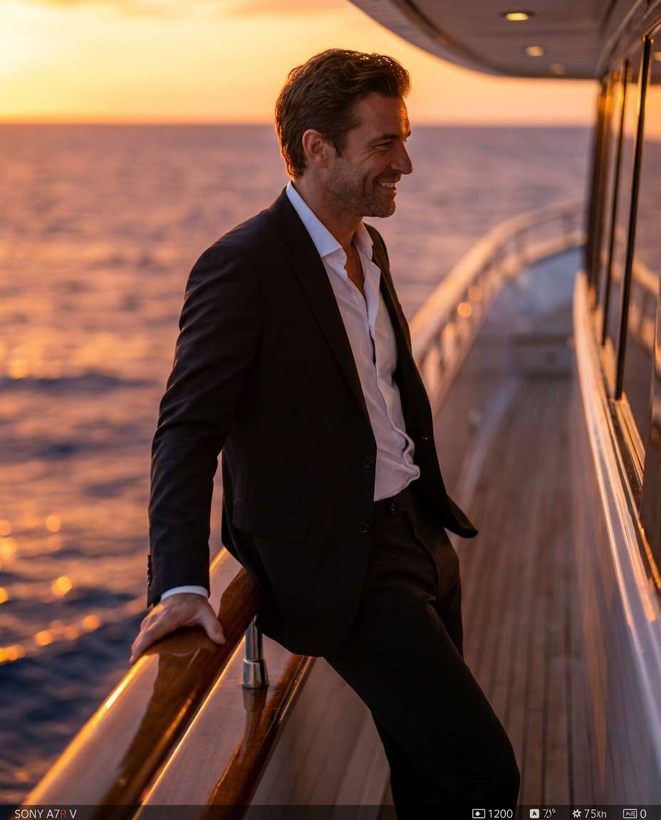yacht sunset luxury photo